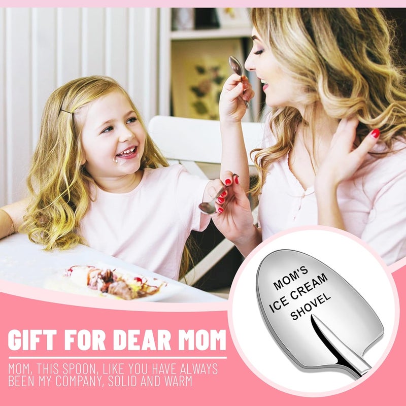 Chambom Gifts for Mom - Mom's Ice Cream Shovel, Stocking Stuffers for Mother, Stainless Steel Ice Cream Shovel for Christmas, Mothers Day, Birthday from Daughter Son - Image 2